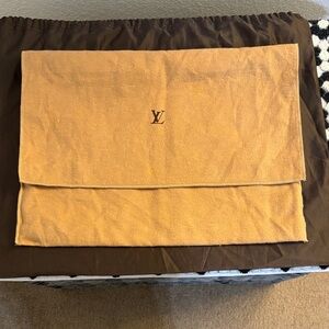 Louis Vuitton Tan and Brown Dust Bag